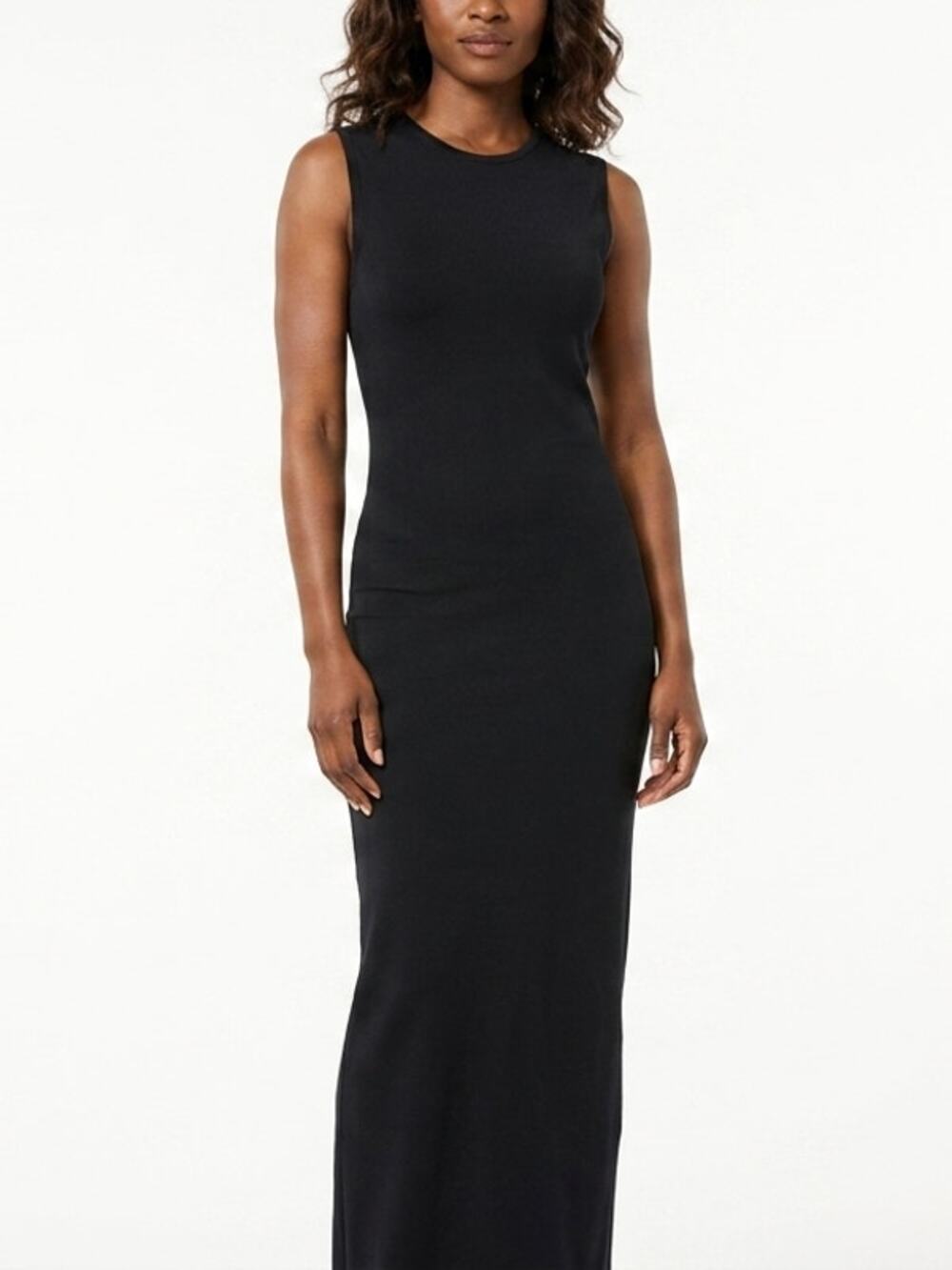 NTW Simon miller Black Sheath Maxi Knit Stretch Dress Women Size M/L